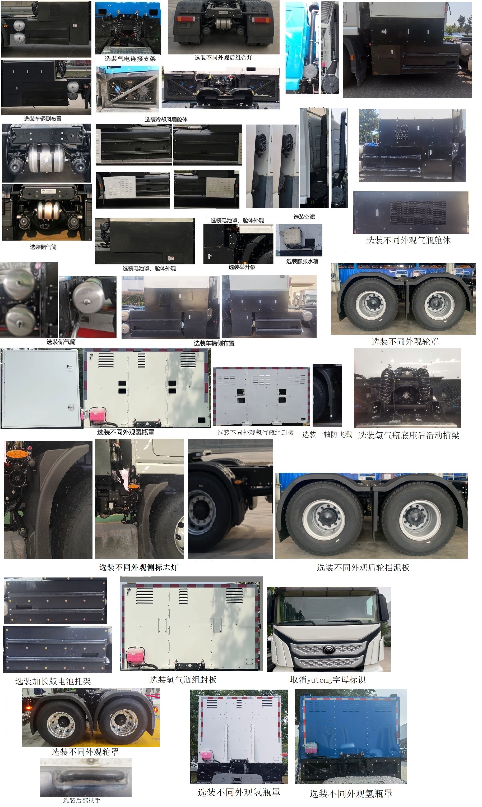 ZKH4250P4FCEV3MD 宇通牌612马力后双桥,后八轮氢气燃料电池半挂牵引车图片