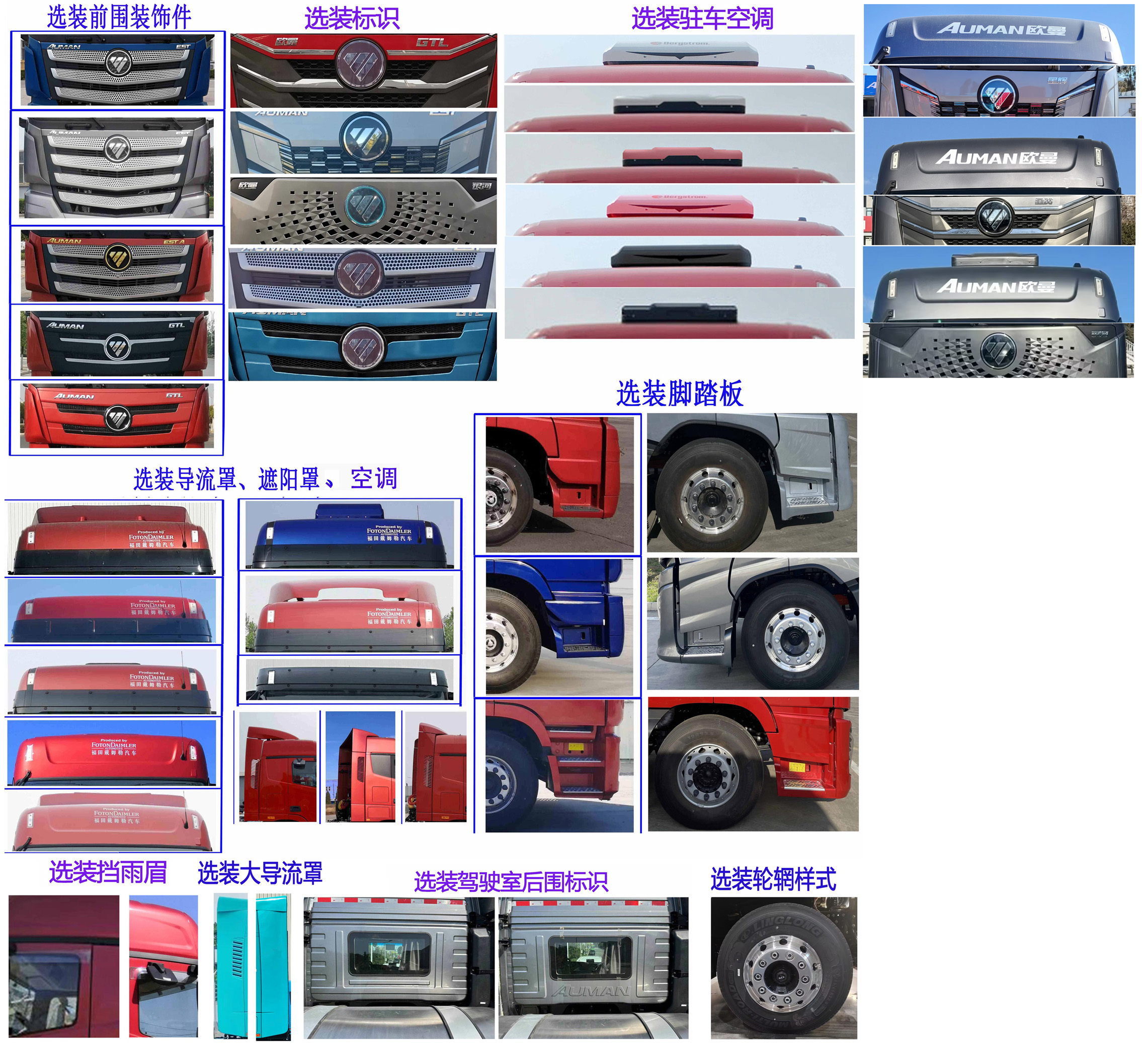 BJ4259L6DLL-24 欧曼牌570马力后双桥,后八轮LNG国六半挂牵引车图片