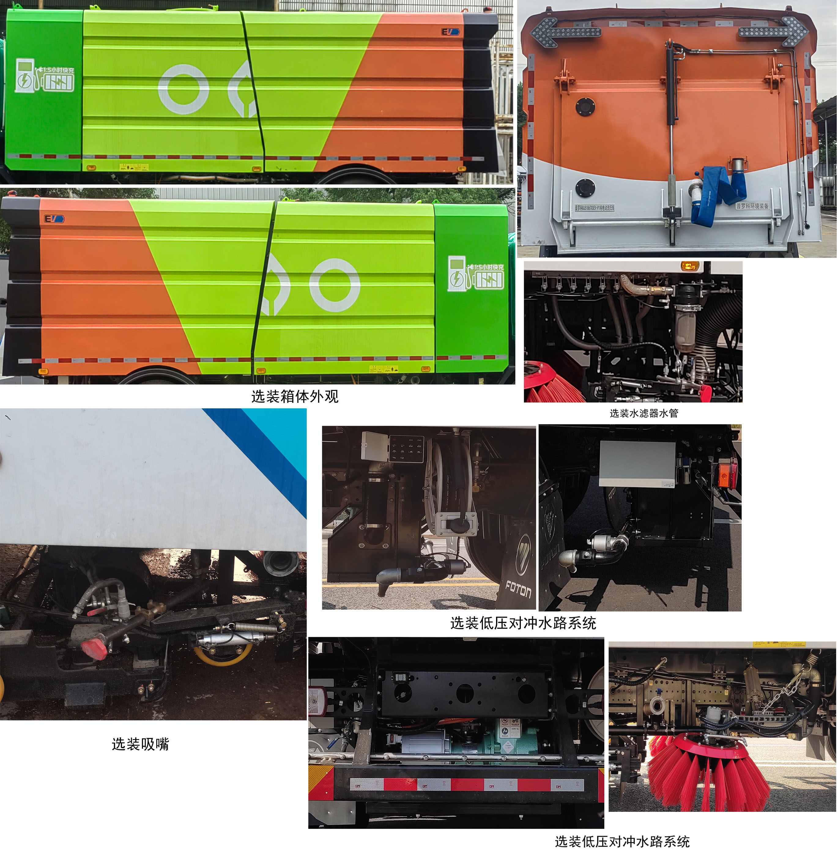 普羅科牌BJ5186TXSEV-P1純電動(dòng)洗掃車公告圖片