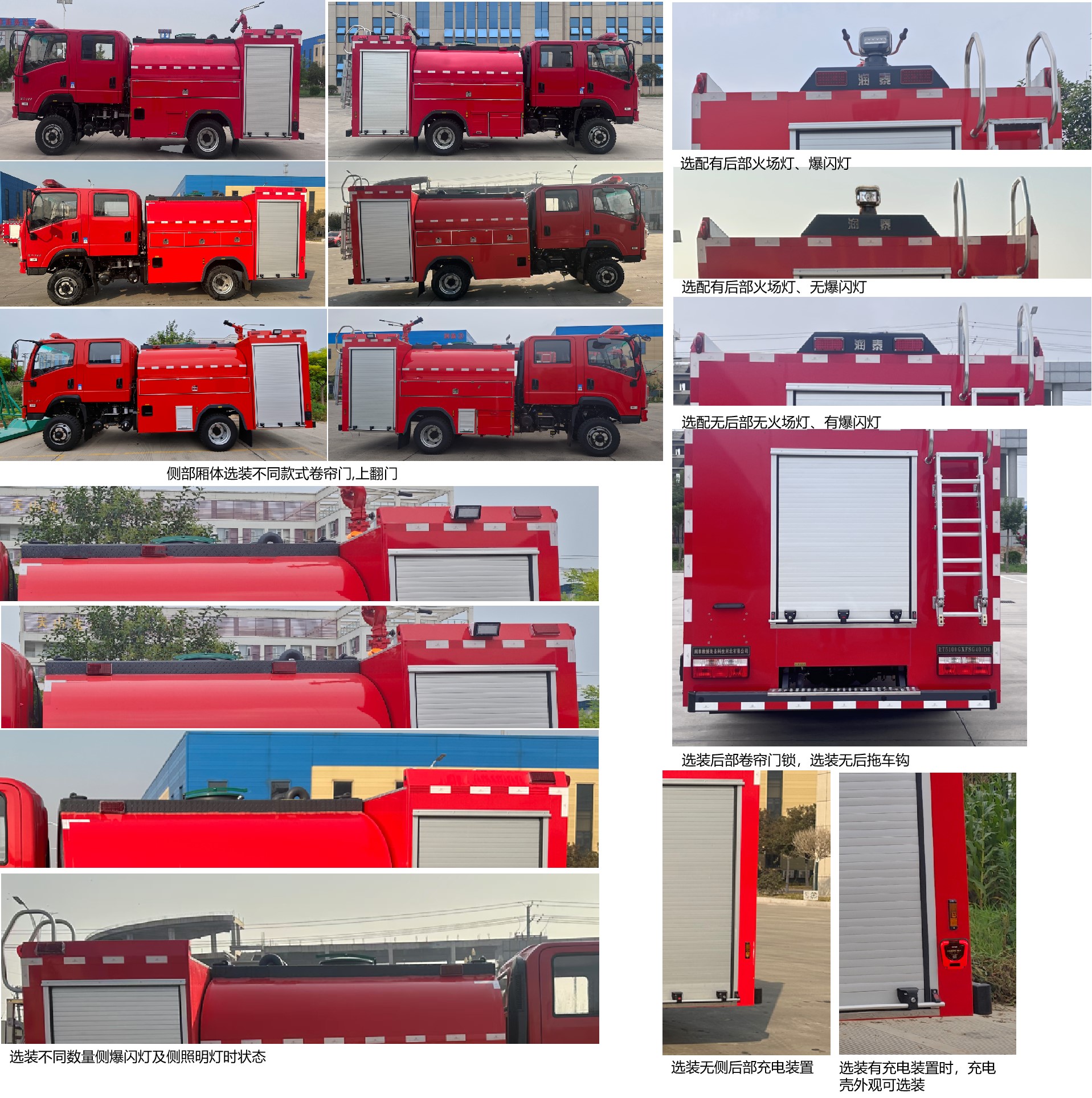 润泰牌RT5100GXFSG40/D6水罐消防车公告图片