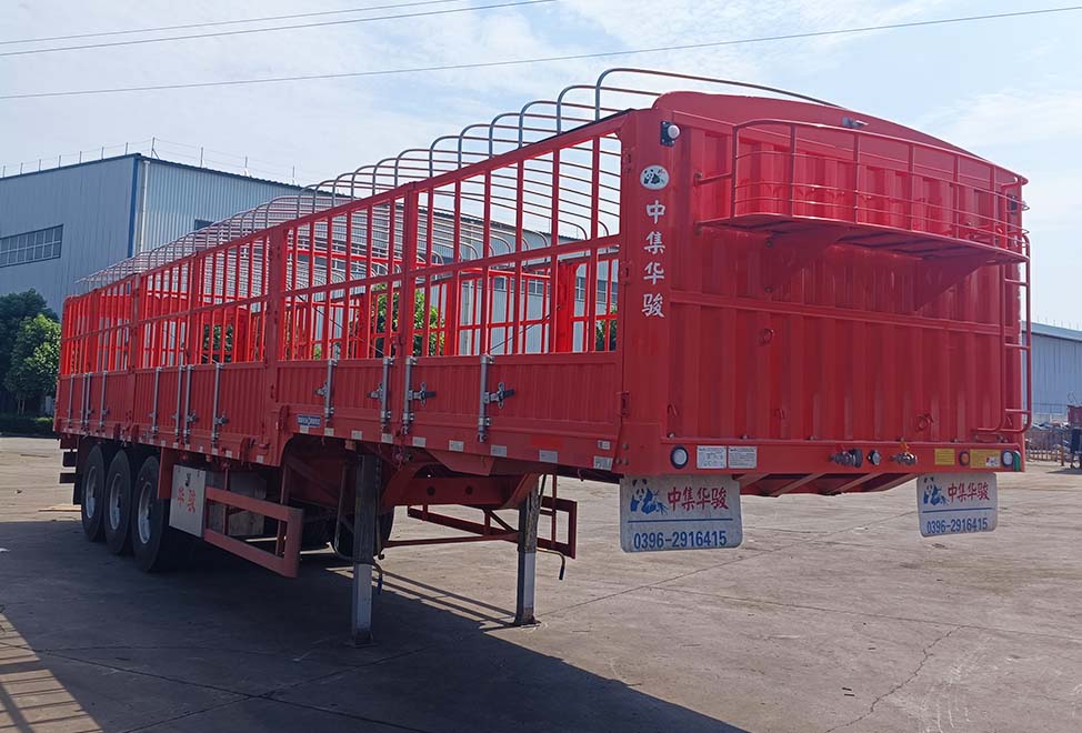 华骏牌13米34.4吨3轴仓栅式运输半挂车(ZCZ9402CCYR)