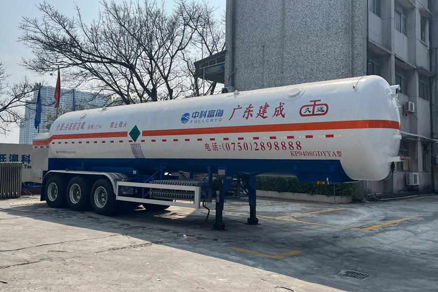 久远牌12.6米27.7吨3轴低温液体运输半挂车(KP9408GDYYA)