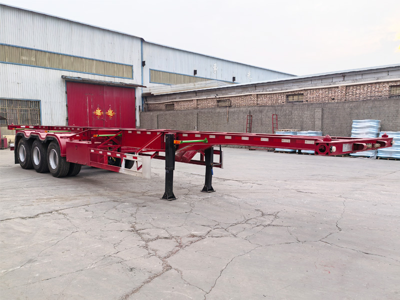 中源汇通牌13米35吨3轴危险品罐箱骨架运输半挂车(YGH9401TWY40)