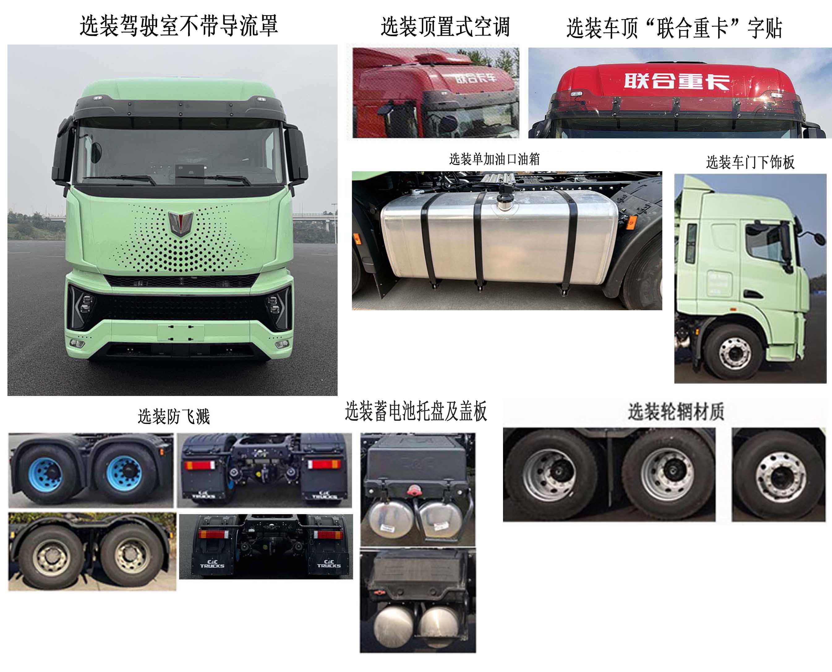 QCC4253D664-5 集瑞联合牌600马力后双桥,后八轮柴油国六牵引汽车图片