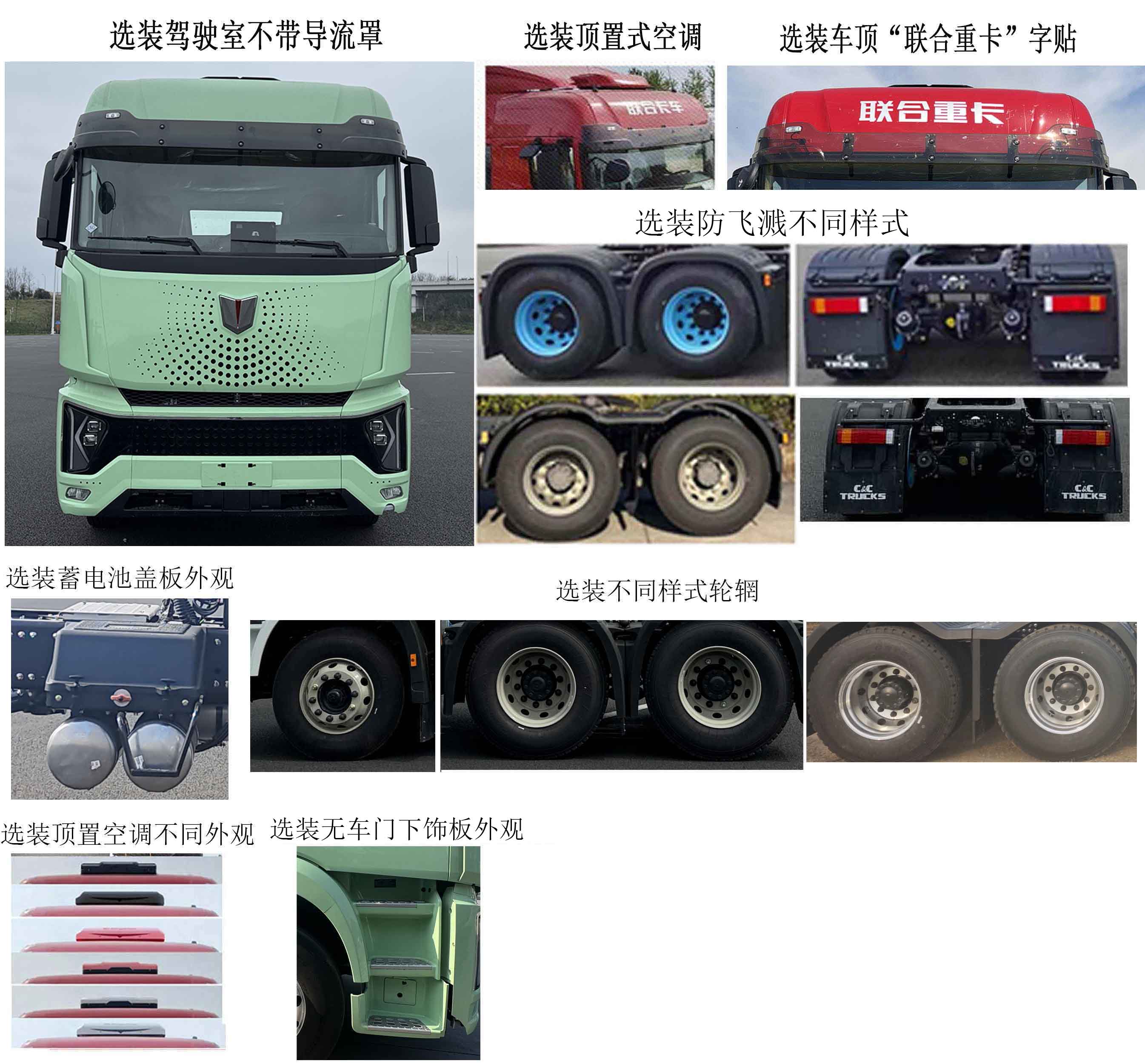 QCC4253N664-5 集瑞联合牌630马力后双桥,后八轮LNG国六牵引汽车图片