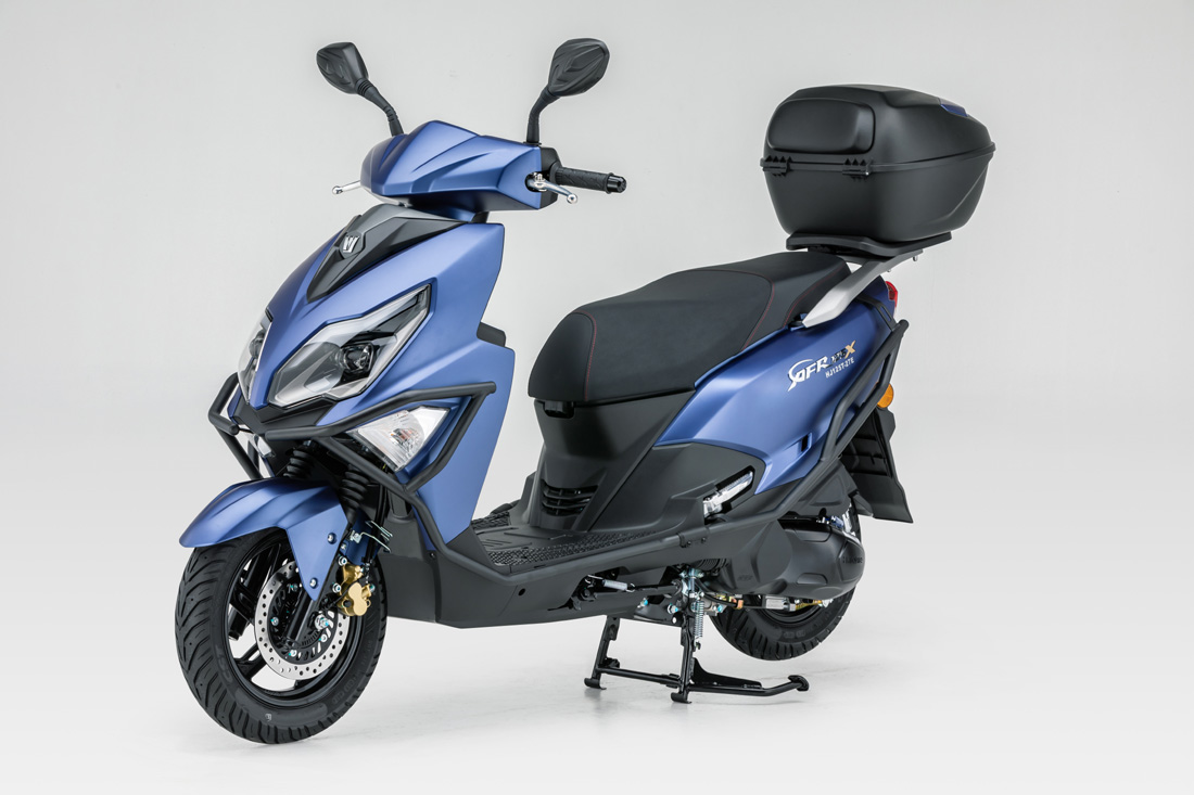 HJ125T-27E 豪爵牌124CC汽油前盘式后鼓式两轮摩托车图片