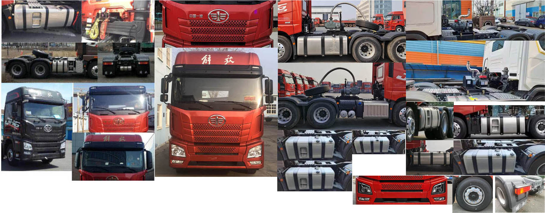 CA4256P26K15T1E6A80 解放牌375马力后双桥,后八轮柴油国六平头柴油牵引车图片