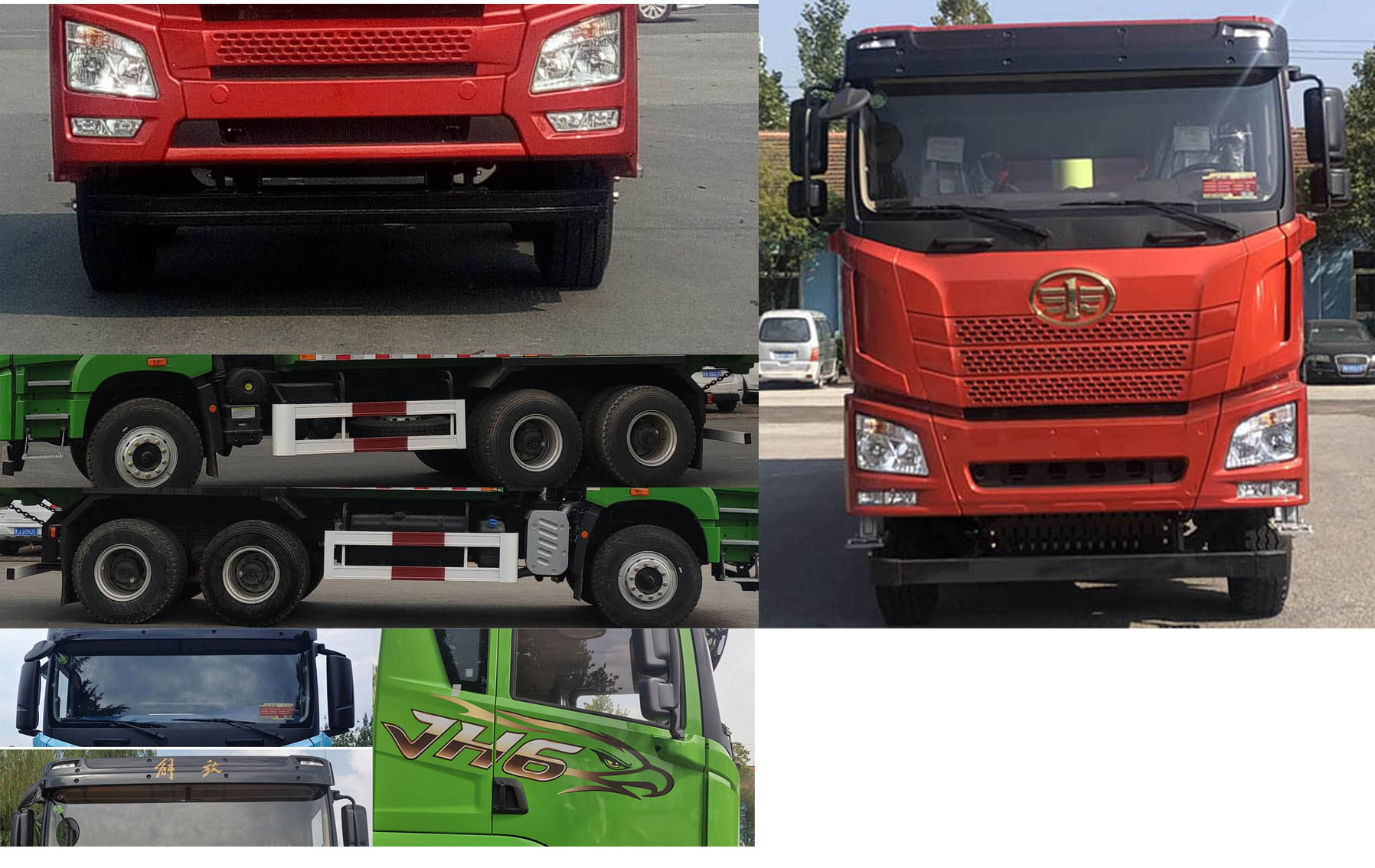 CA3251P27K15L3T1E6A80 解放牌430马力后双桥,后八轮柴油6.4米国六平头柴油自卸汽车图片
