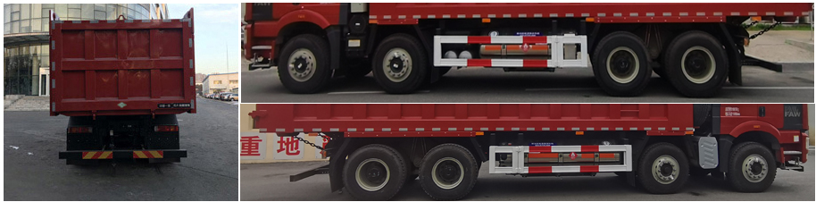 CA3310P66M25L2T4E6 解放牌424马力前四后八LNG8.8米国六平头天然气自卸汽车图片