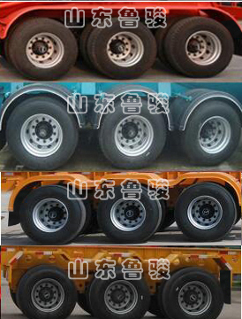 鑫鲁骏牌SSY9404TWYE1危险品罐箱骨架运输半挂车公告图片
