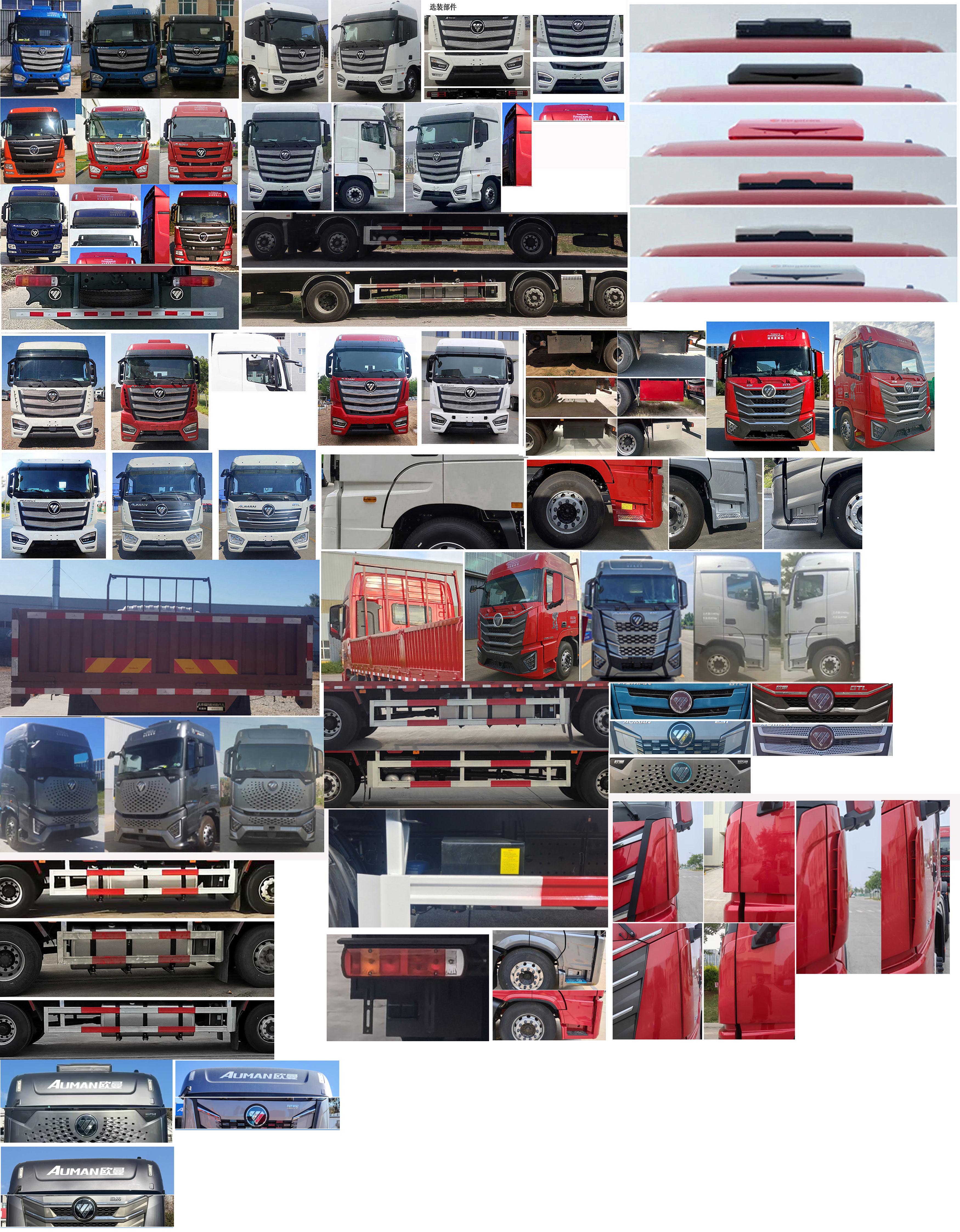 BJ1259Y6HPL-01 欧曼牌290马力前四后四(小三轴)柴油9.5米国六载货汽车图片