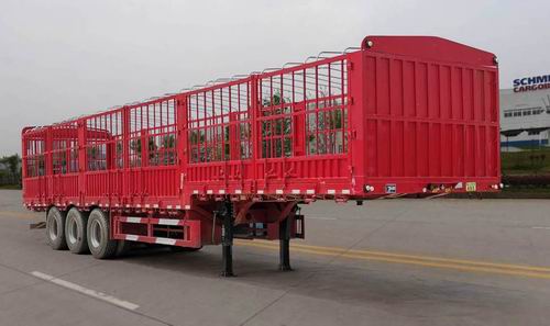 中基龙飞牌13米34吨3轴仓栅式运输半挂车(ZJA9400CCYE)