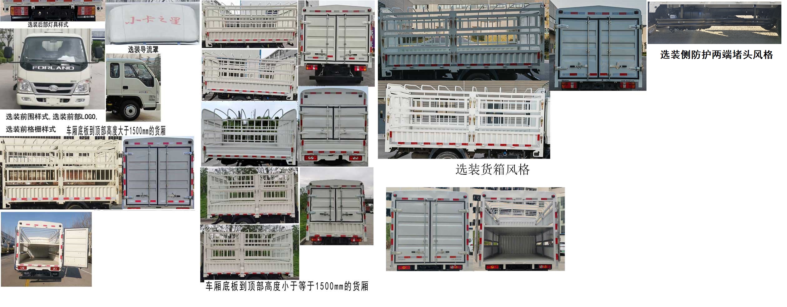 福田牌BJ5045CCY9JB3-55倉柵式運(yùn)輸車公告圖片