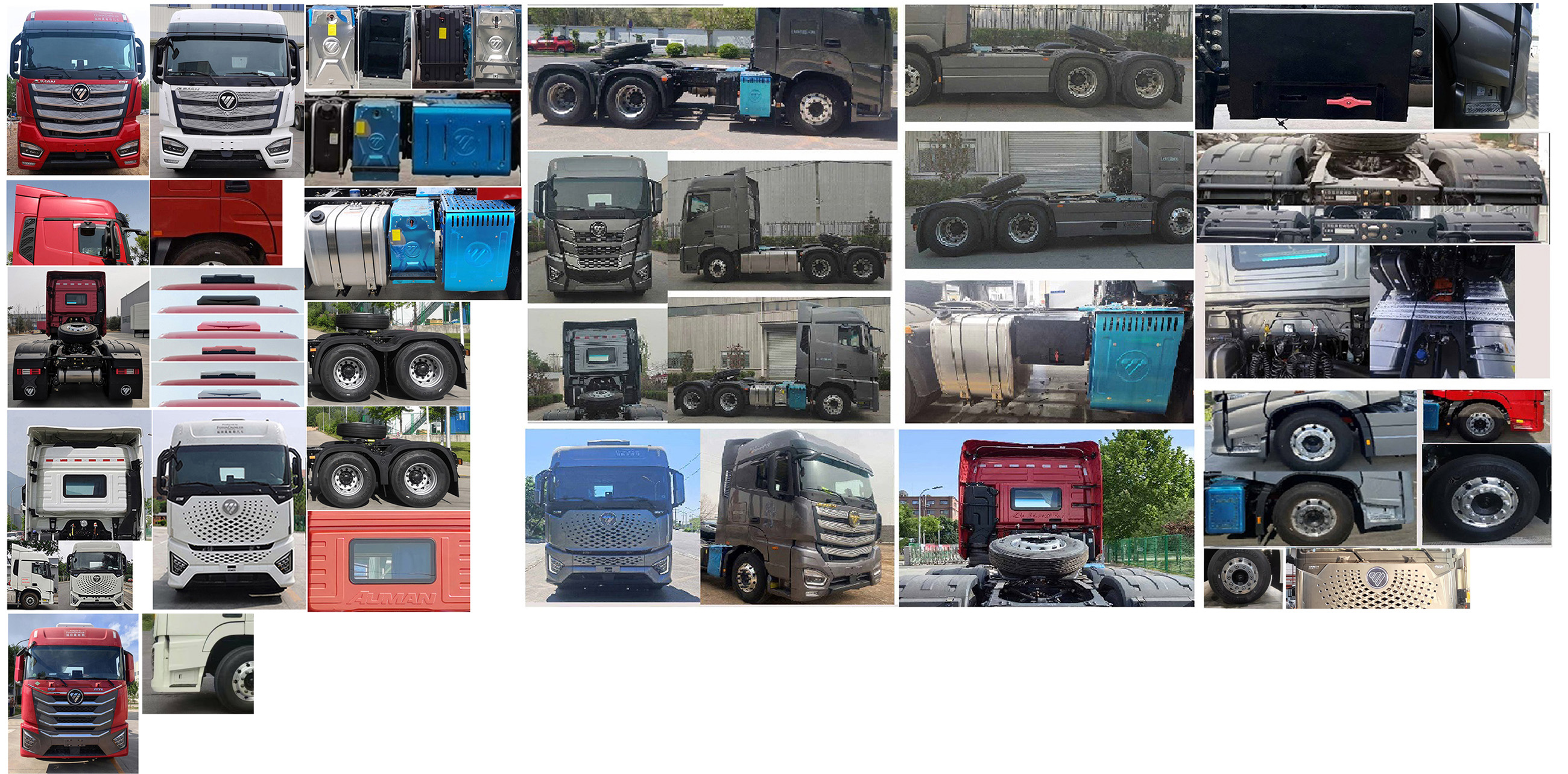 BJ4259Y6DHL-38 欧曼牌579马力后双桥,后八轮柴油国六半挂牵引车图片