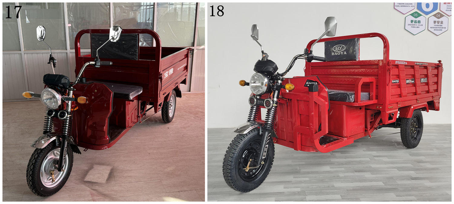 宝雅牌BY1500DZH-6电动正三轮摩托车公告图片