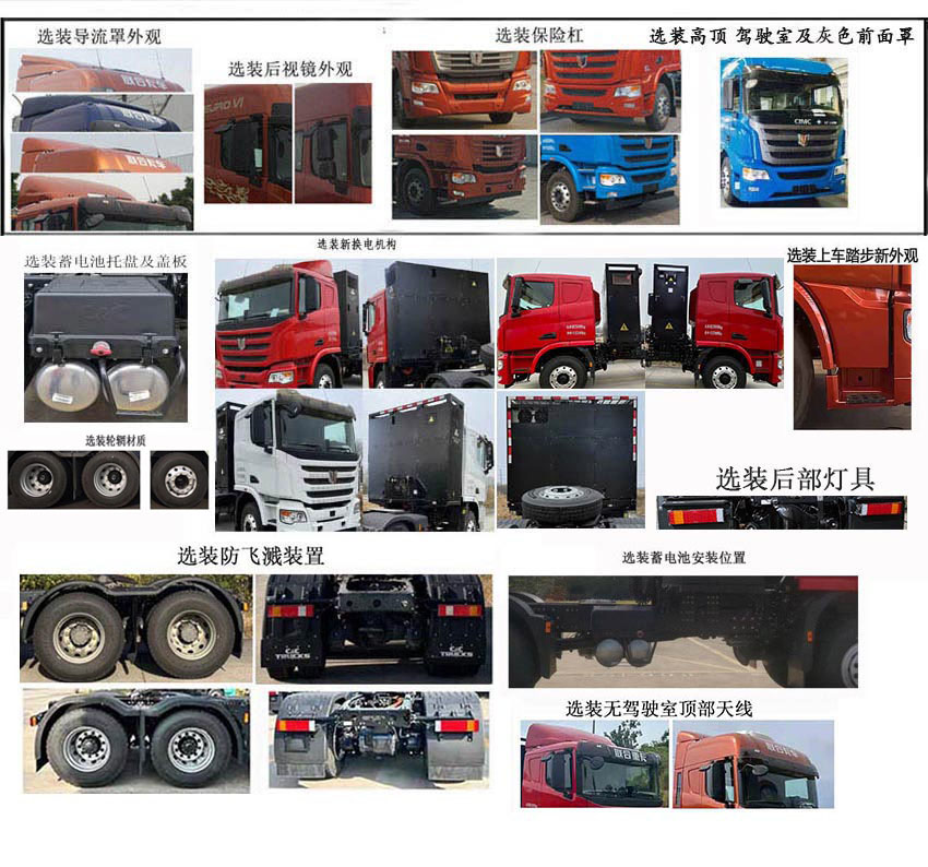 QCC4253BEVG4-1 集瑞联合牌490马力后双桥,后八轮纯电动换电式纯电动牵引汽车图片