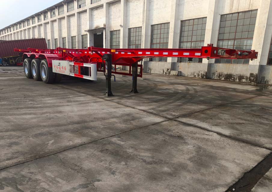 振国挂牌12.7米35吨3轴危险品罐箱骨架运输半挂车(ZGG9400TWY40)