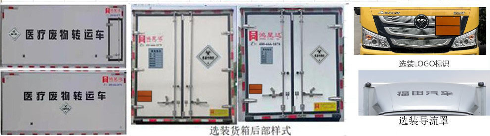 鴻星達(dá)牌SJR5044XYY-6醫(yī)療廢物轉(zhuǎn)運(yùn)車公告圖片