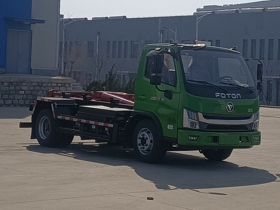 福田牌BJ5125ZXXEV2純電動(dòng)車廂可卸式垃圾車公告圖片