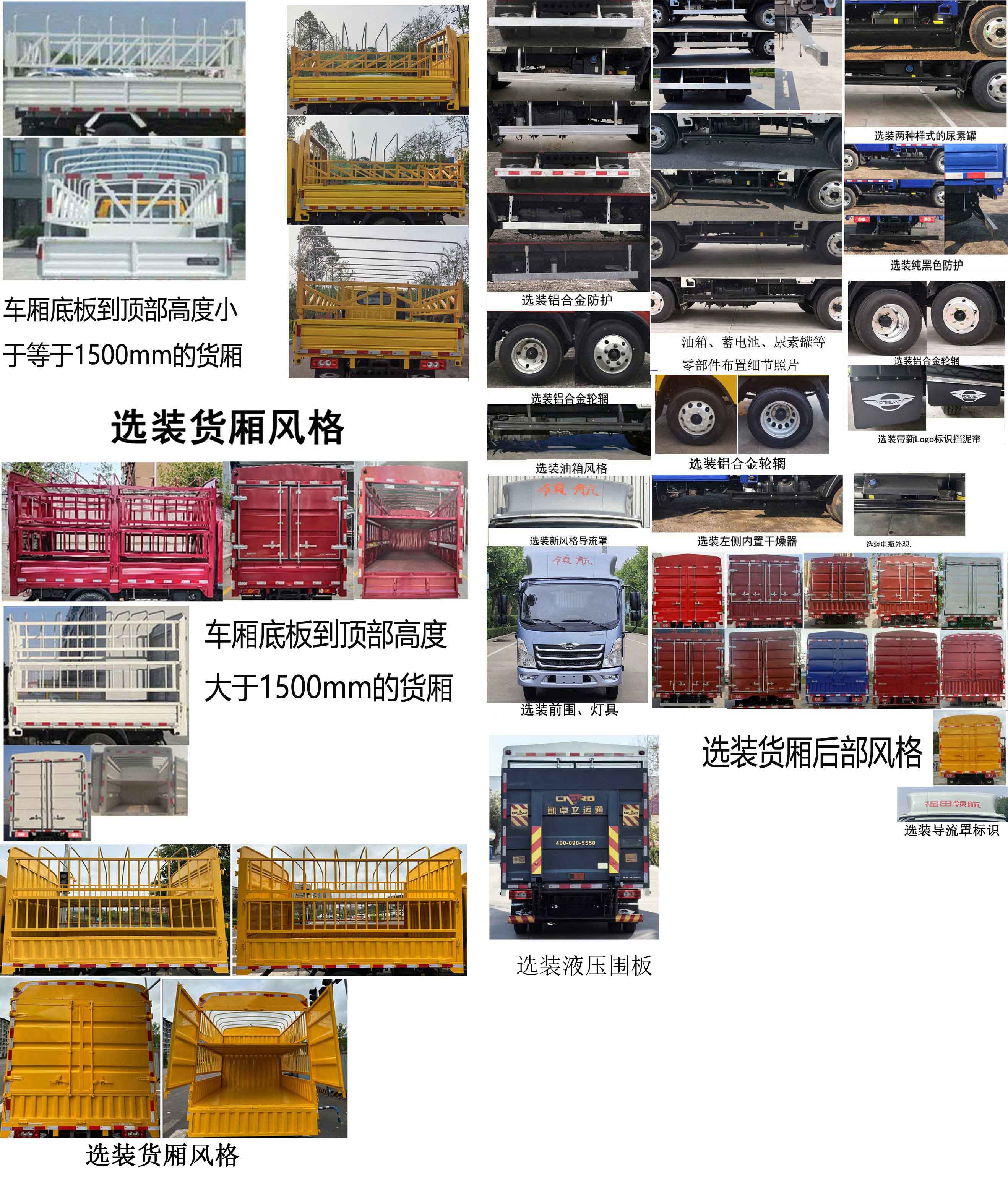 福田牌BJ5046CCY8ADA-51倉柵式運輸車公告圖片