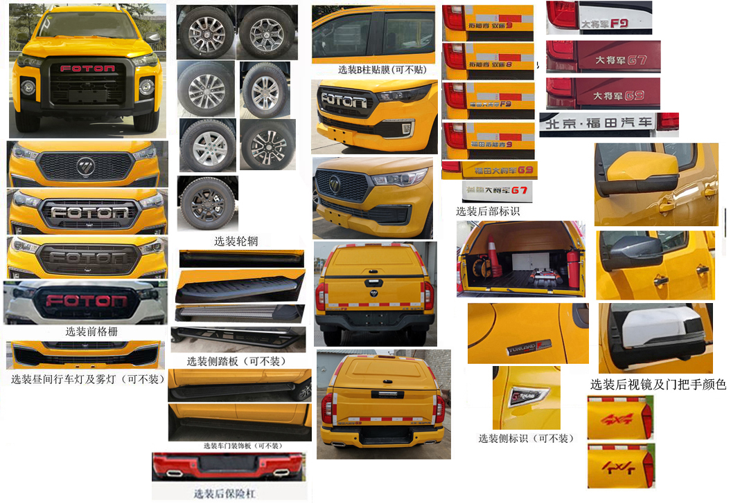 福田牌BJ5037XGC-4A工程車公告圖片