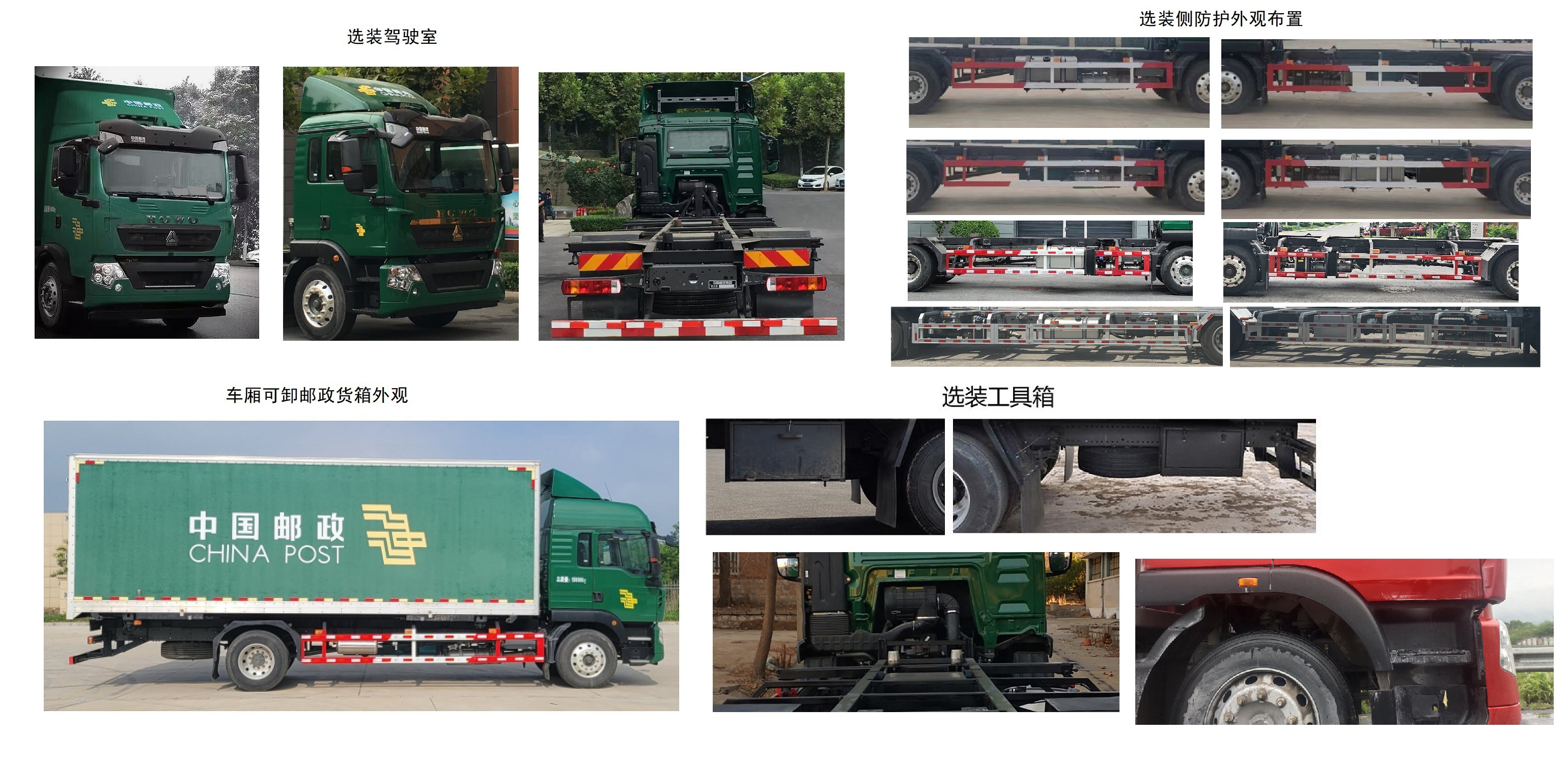 豪沃牌ZZ5187ZKYN561GF1車廂可卸式郵政車公告圖片
