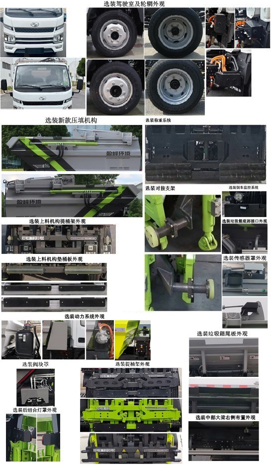 中聯(lián)牌ZBH5040ZZZSHCBEV純電動自裝卸式垃圾車公告圖片