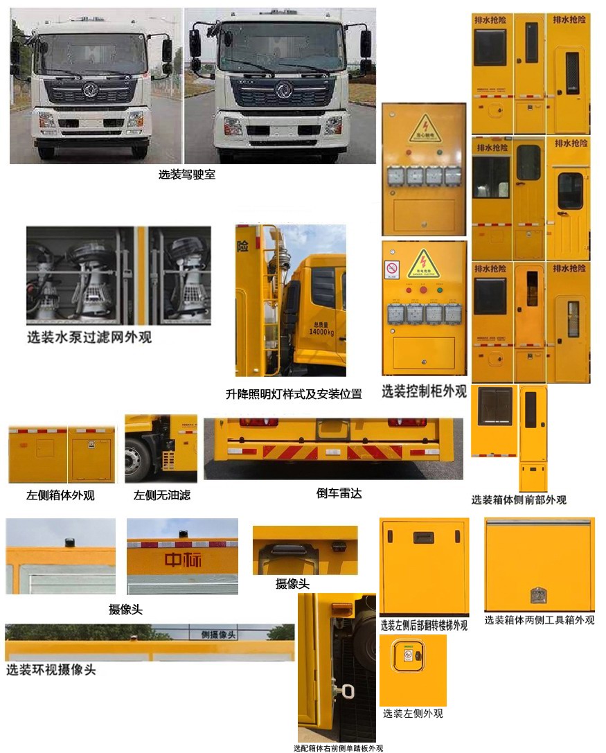 中標(biāo)牌ZBF5140TPSDHE6F大流量排水搶險車公告圖片