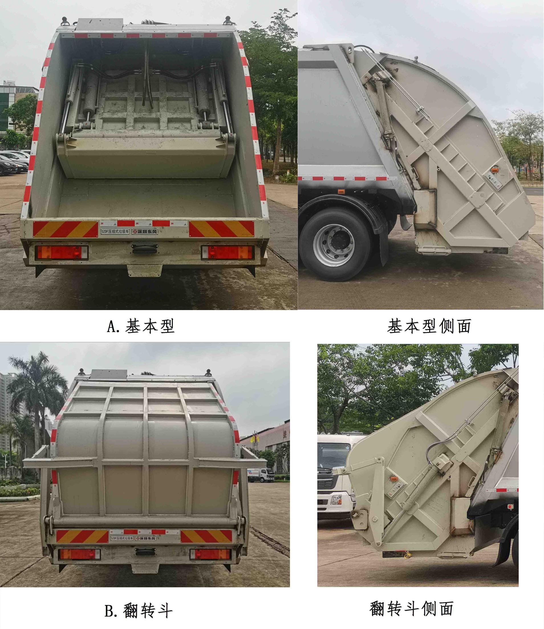 東風(fēng)牌EQ5255ZYSS6壓縮式垃圾車(chē)公告圖片