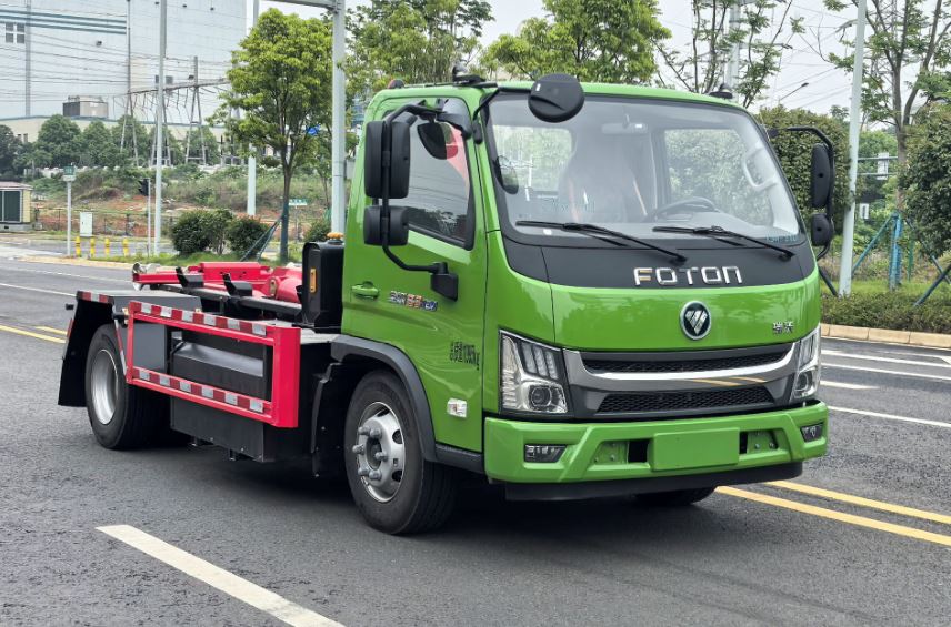 福田牌BJ5124ZXXEV-H1純電動車廂可卸式垃圾車公告圖片