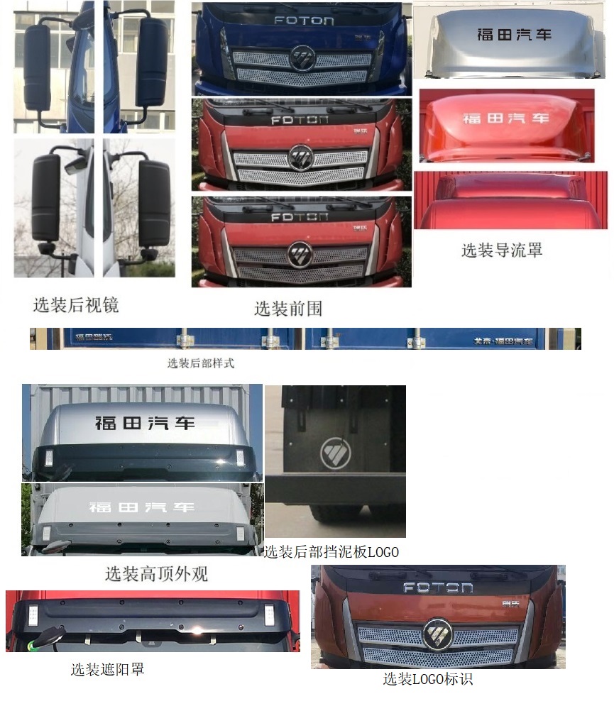 福田牌BJ5184XXYKPFN-06廂式運(yùn)輸車(chē)公告圖片