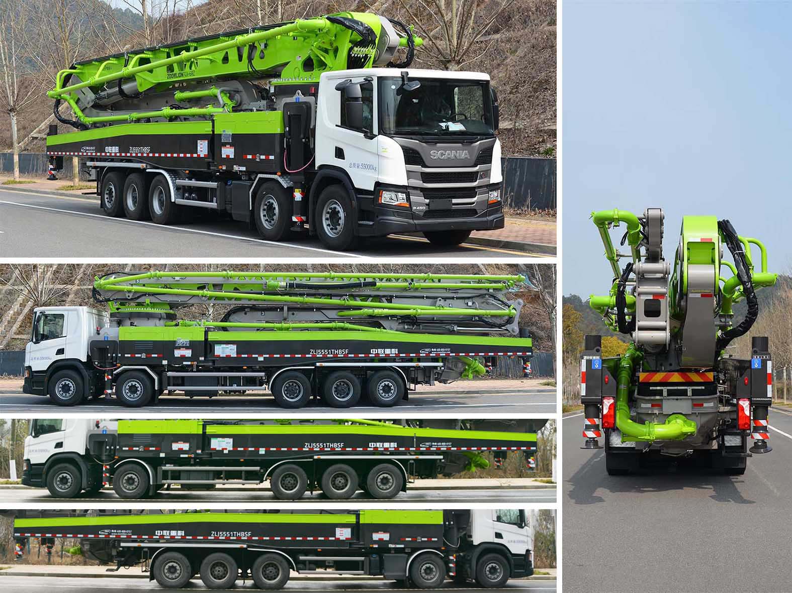 中聯(lián)牌ZLJ5551THBSF混凝土泵車公告圖片