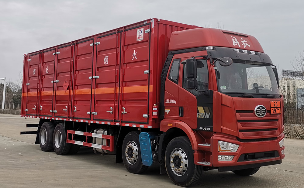 大力牌DLQ5322XRQCA6易燃?xì)怏w廂式運(yùn)輸車公告圖片