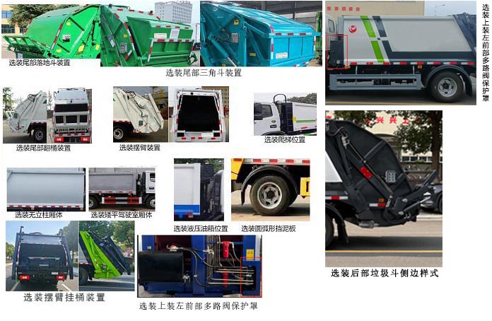 龍星匯牌HLV5124ZYSB6壓縮式垃圾車公告圖片