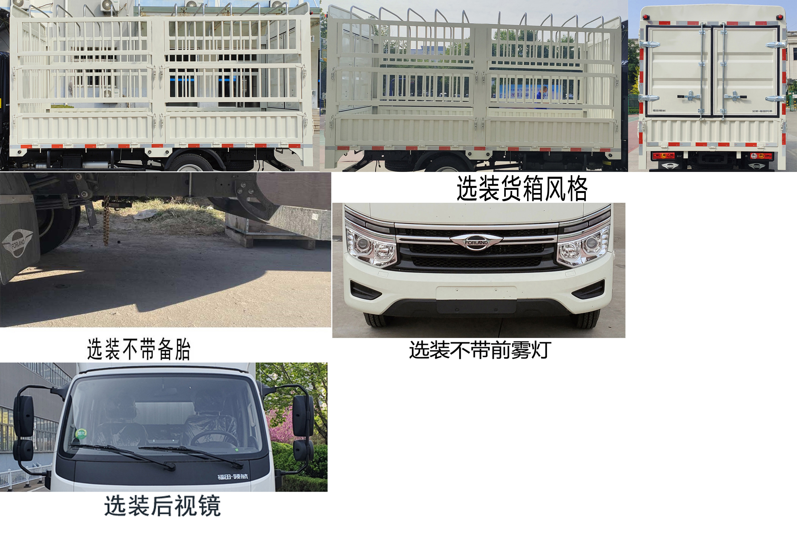 福田牌BJ5035CCY5JV5-11倉柵式運(yùn)輸車公告圖片