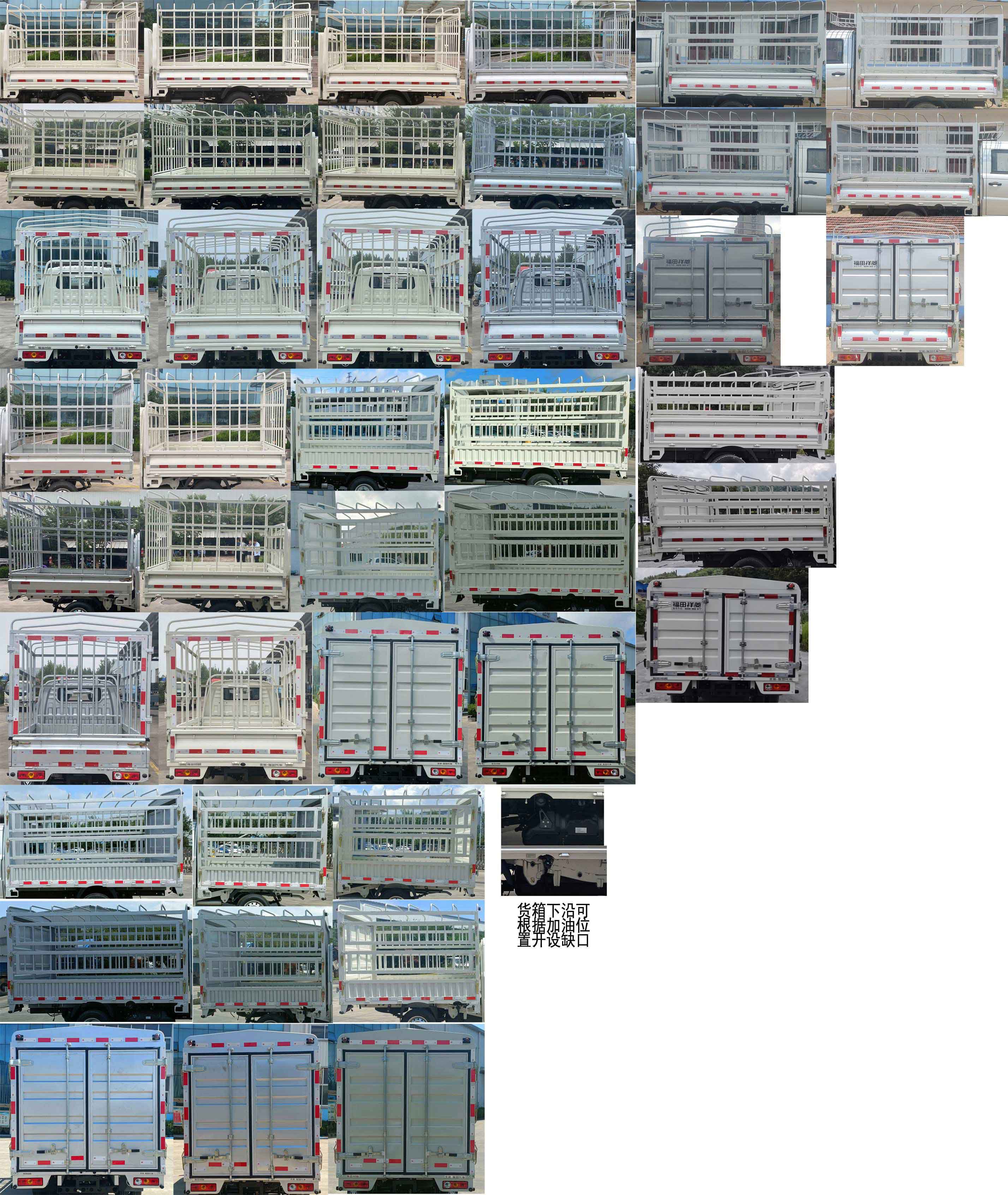 福田牌BJ5030CCY3AV7-62倉柵式運輸車公告圖片