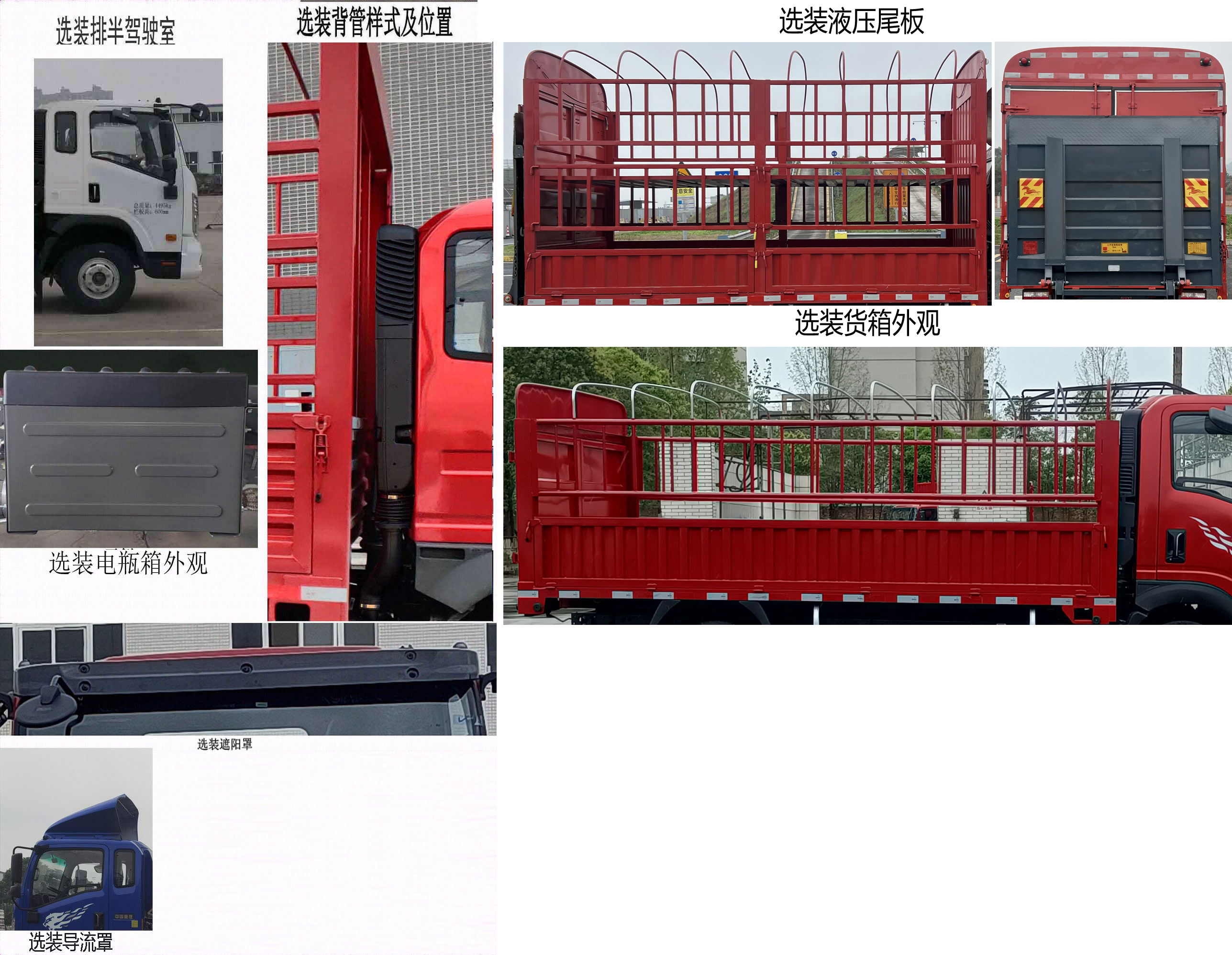 王牌牌CDW5044CCYG331DFA2倉(cāng)柵式運(yùn)輸車公告圖片