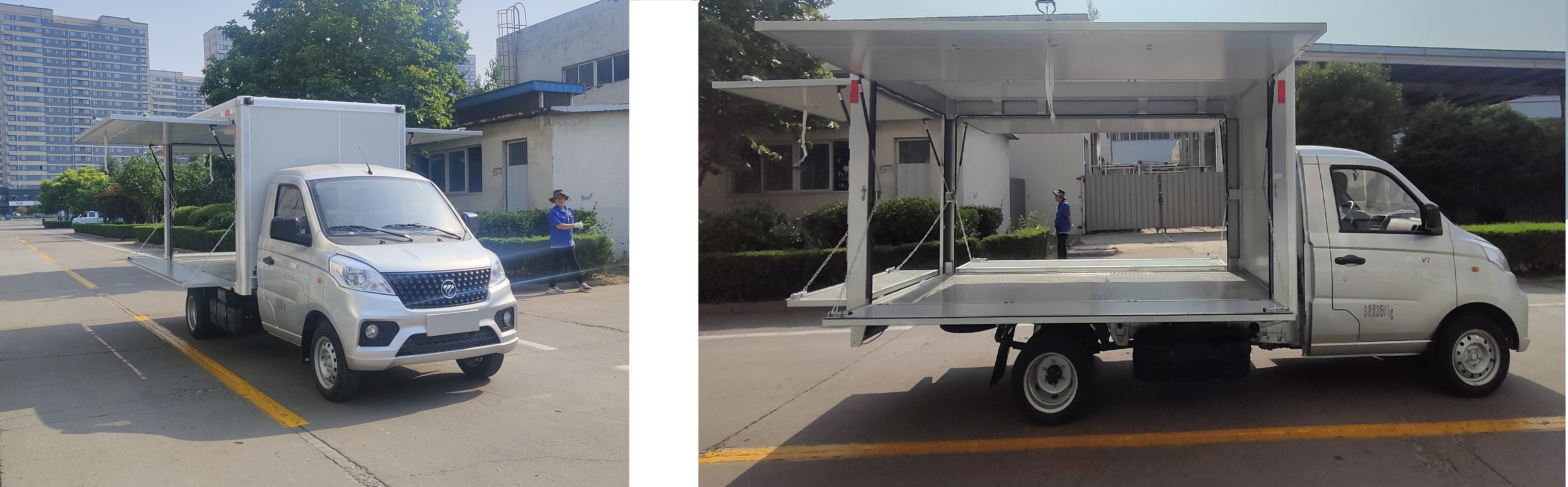 福田牌BJ5030XYK4JV6-10翼開(kāi)啟廂式車公告圖片