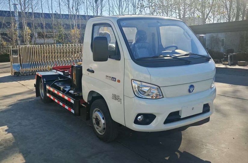 福田牌BJ5042ZXXEV2純電動(dòng)車廂可卸式垃圾車公告圖片