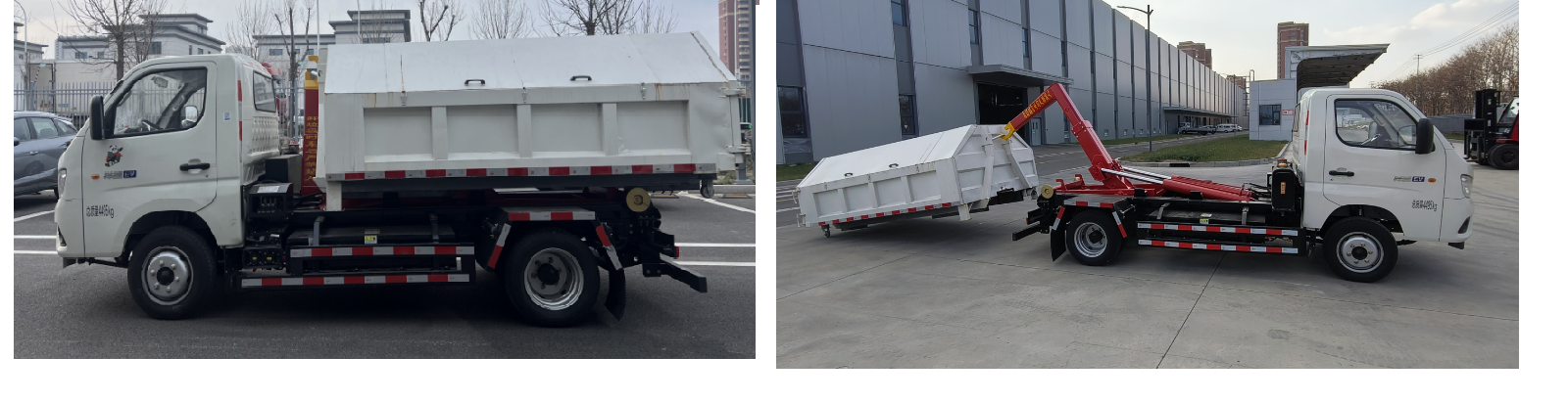 福田牌BJ5042ZXXEV2純電動(dòng)車廂可卸式垃圾車公告圖片