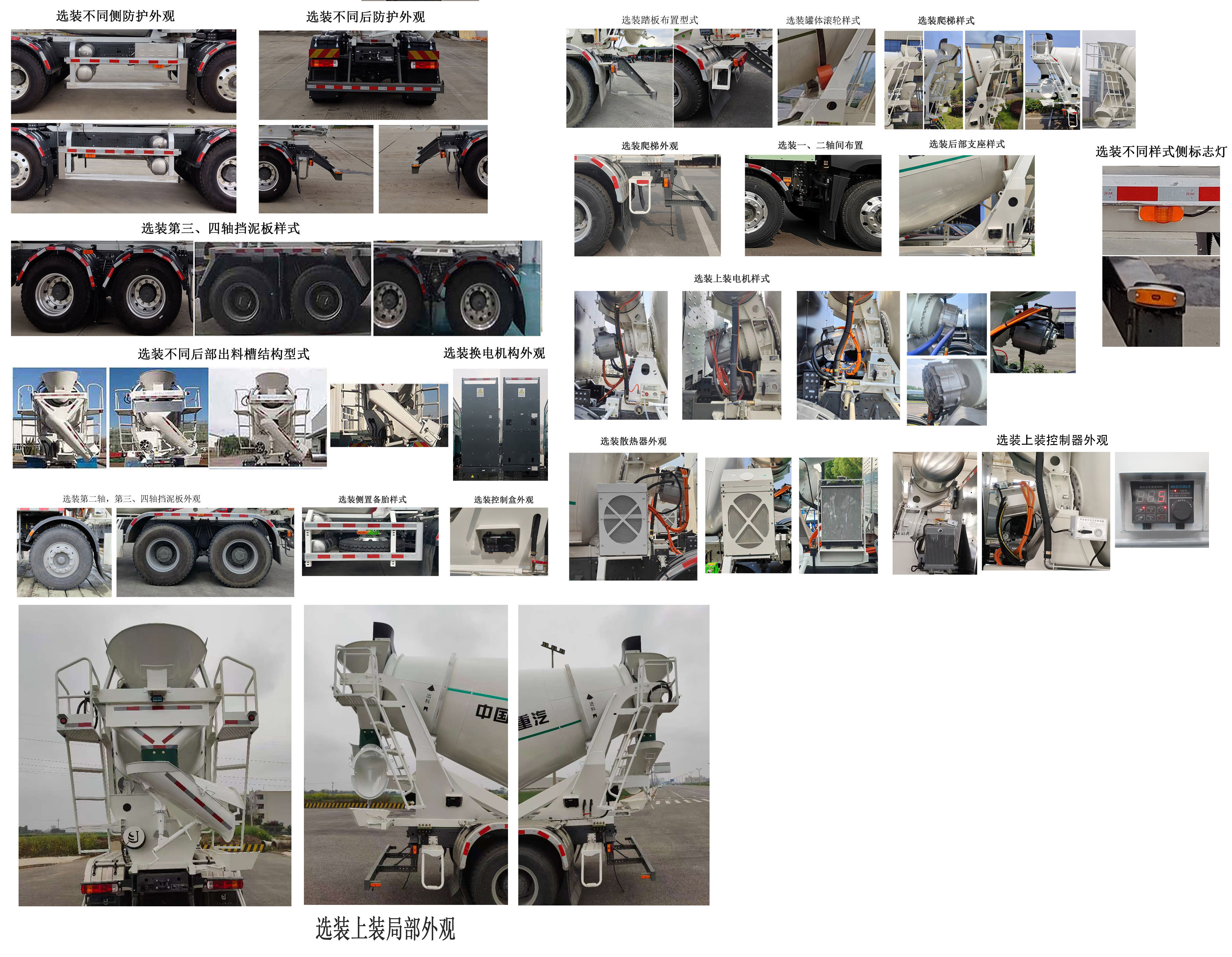 豪沃牌ZZ5319GJBV3561Z11SEV換電式純電動混凝土攪拌運輸車公告圖片