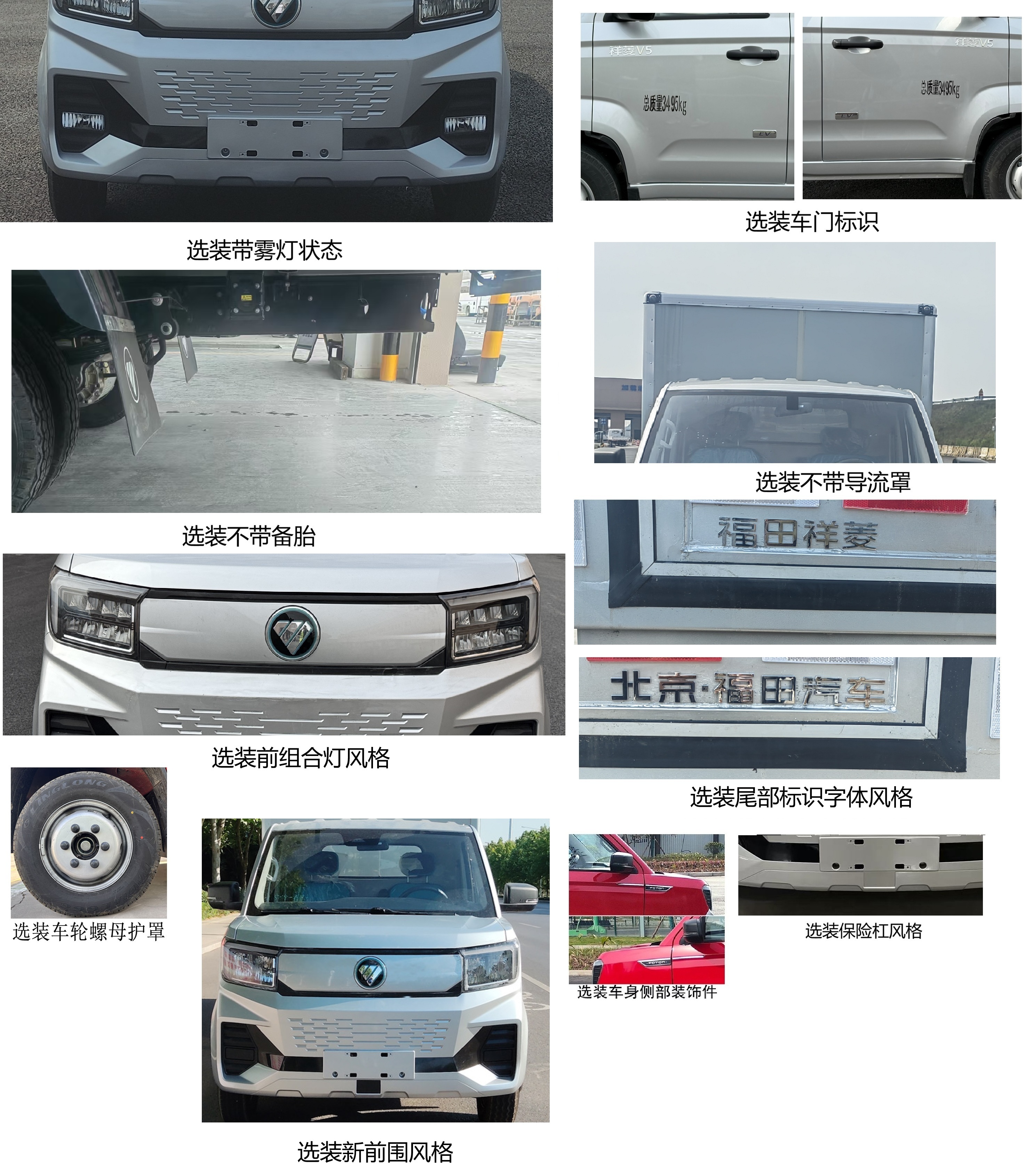 福田牌BJ5030XXYEV83純電動(dòng)廂式貨車公告圖片