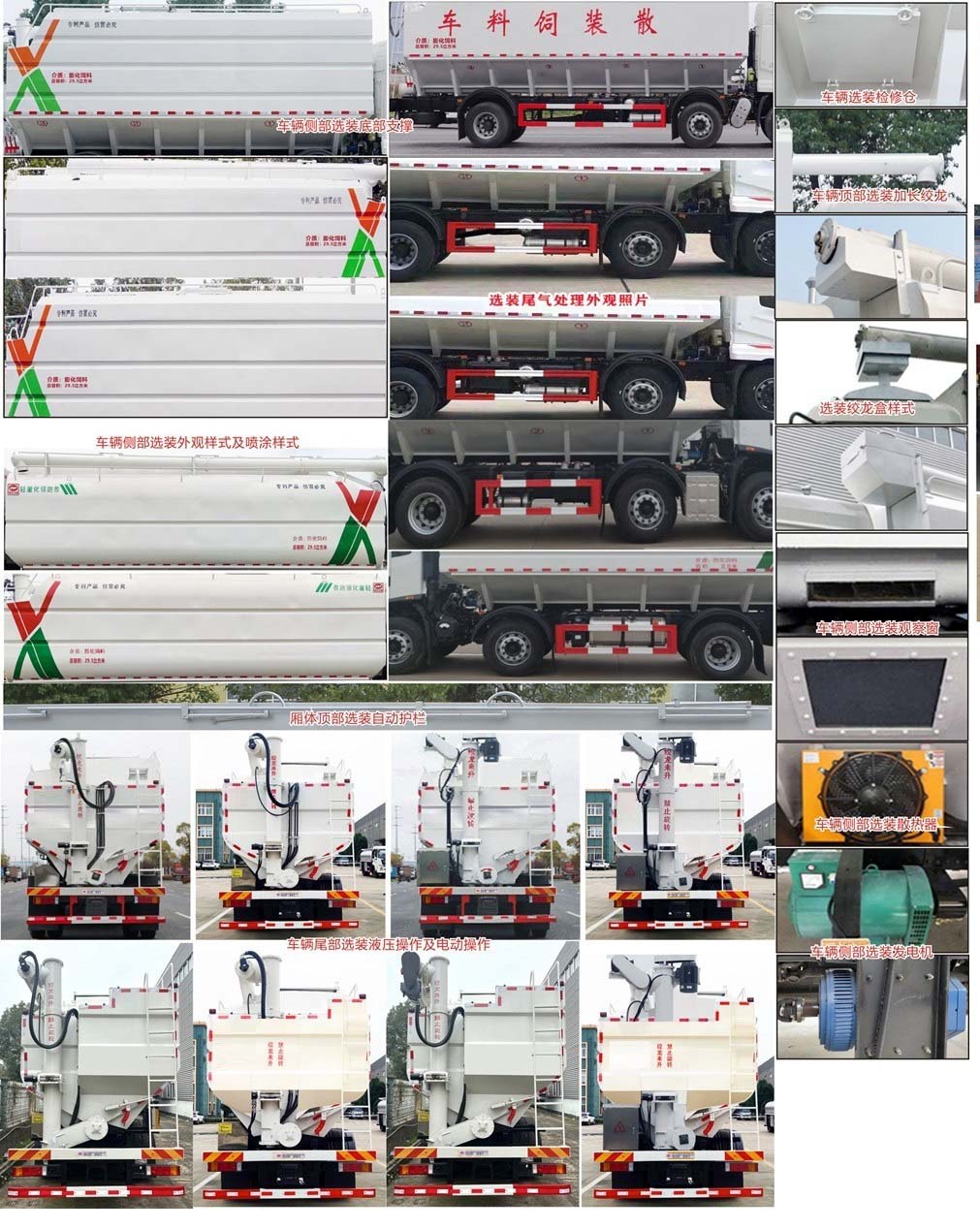 榮駿達牌HHX5250ZSLSX6散裝飼料運輸車公告圖片