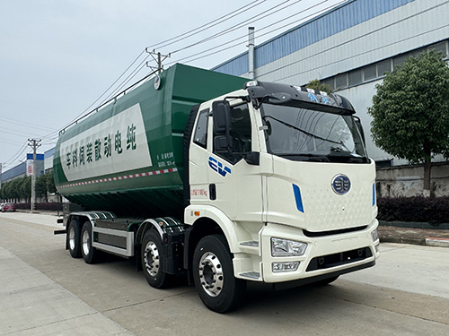 龍牧雙星牌LMX5310ZSLCABEV純電動散裝飼料運輸車公告圖片