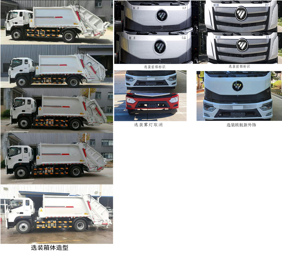 福田牌BJ5182ZYSE6-H1壓縮式垃圾車公告圖片