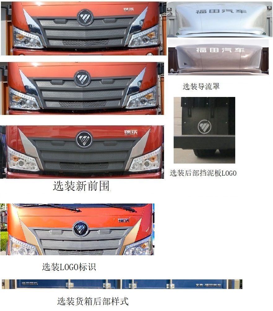 福田牌BJ5124XXYKJFA-01廂式運(yùn)輸車公告圖片