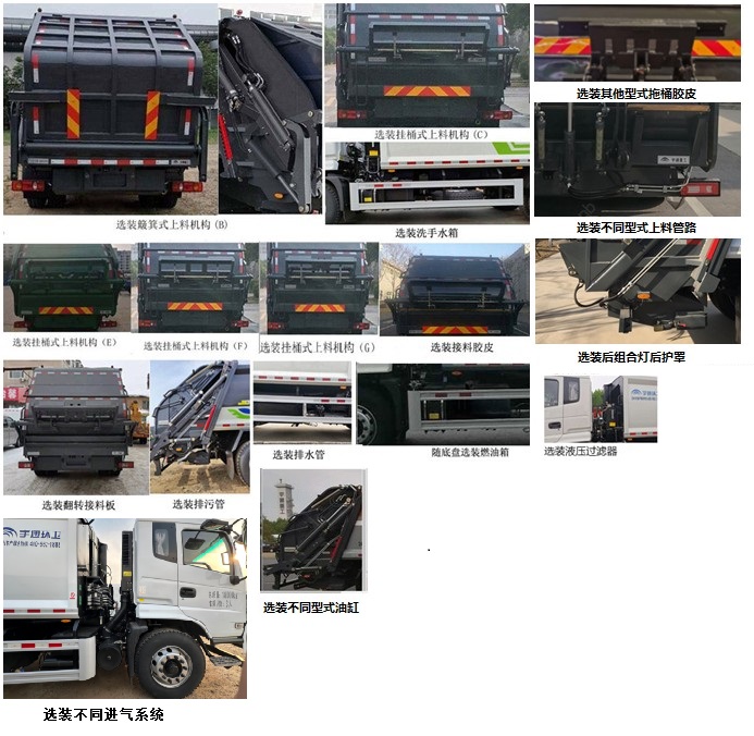 宇通牌YTZ5180ZYST0D6壓縮式垃圾車公告圖片