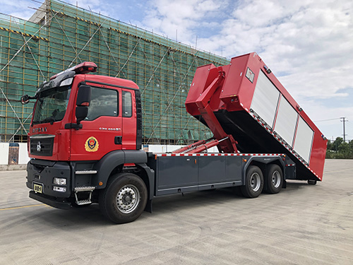 中卓時(shí)代牌ZXF5190TXFZX60/ST6自裝卸式消防車公告圖片