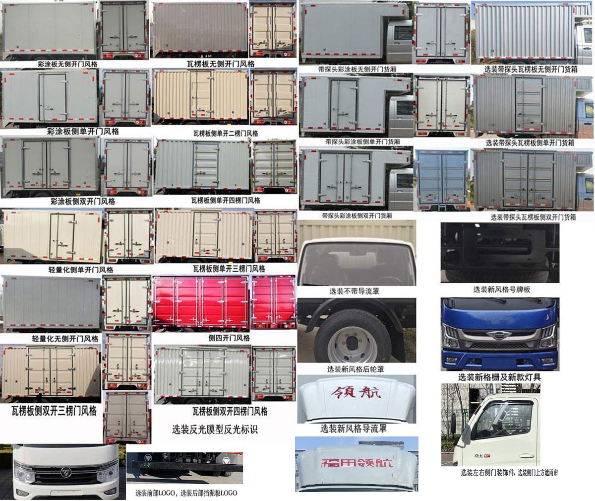 福田牌BJ5035XXY5PV5-12廂式運輸車公告圖片