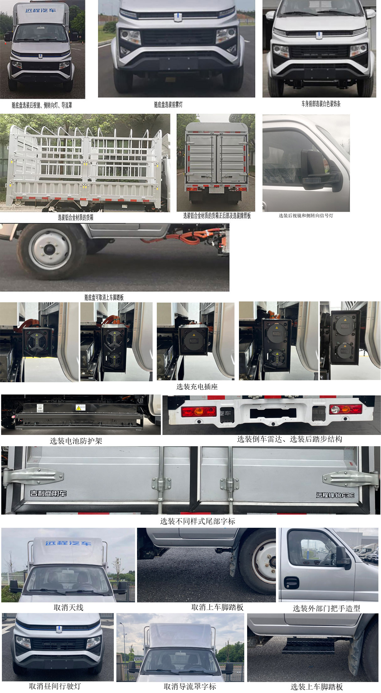 遠(yuǎn)程牌JGL5037CCYBEVM1純電動倉柵式運輸車公告圖片